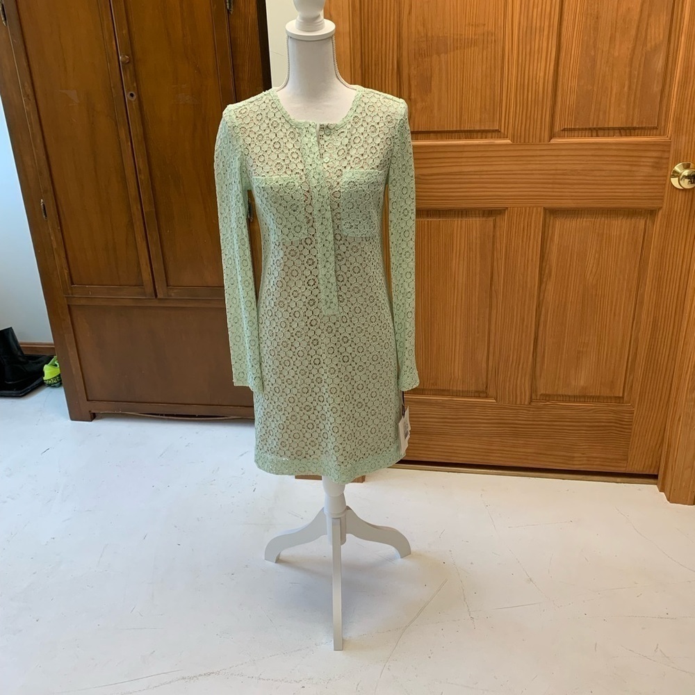Victoria Beckham for Target sage green lace mini dress NEW XS